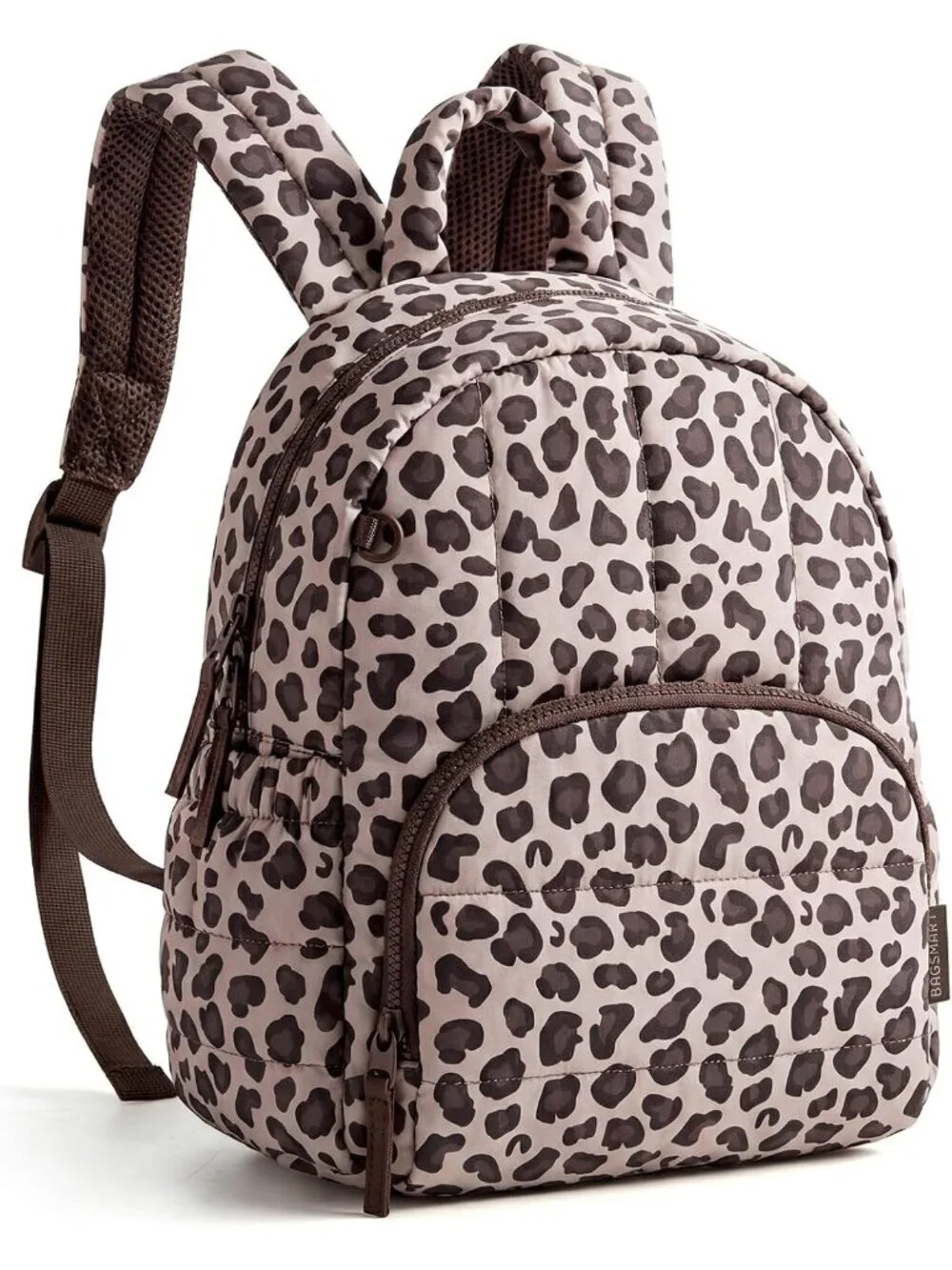 Women's Leopard Lightweight Quilted Casual Travel Mini Backpack Bookbag
